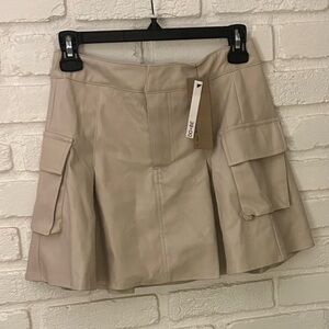 Do + Be NWT Tan Leather Mini Skirt